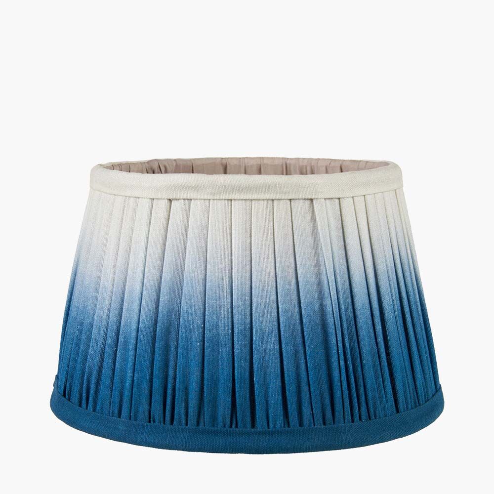 Pacific Scallop 30cm Blue Ombre Soft Pleated Tapered Shade 36-059-12BL - Image 2