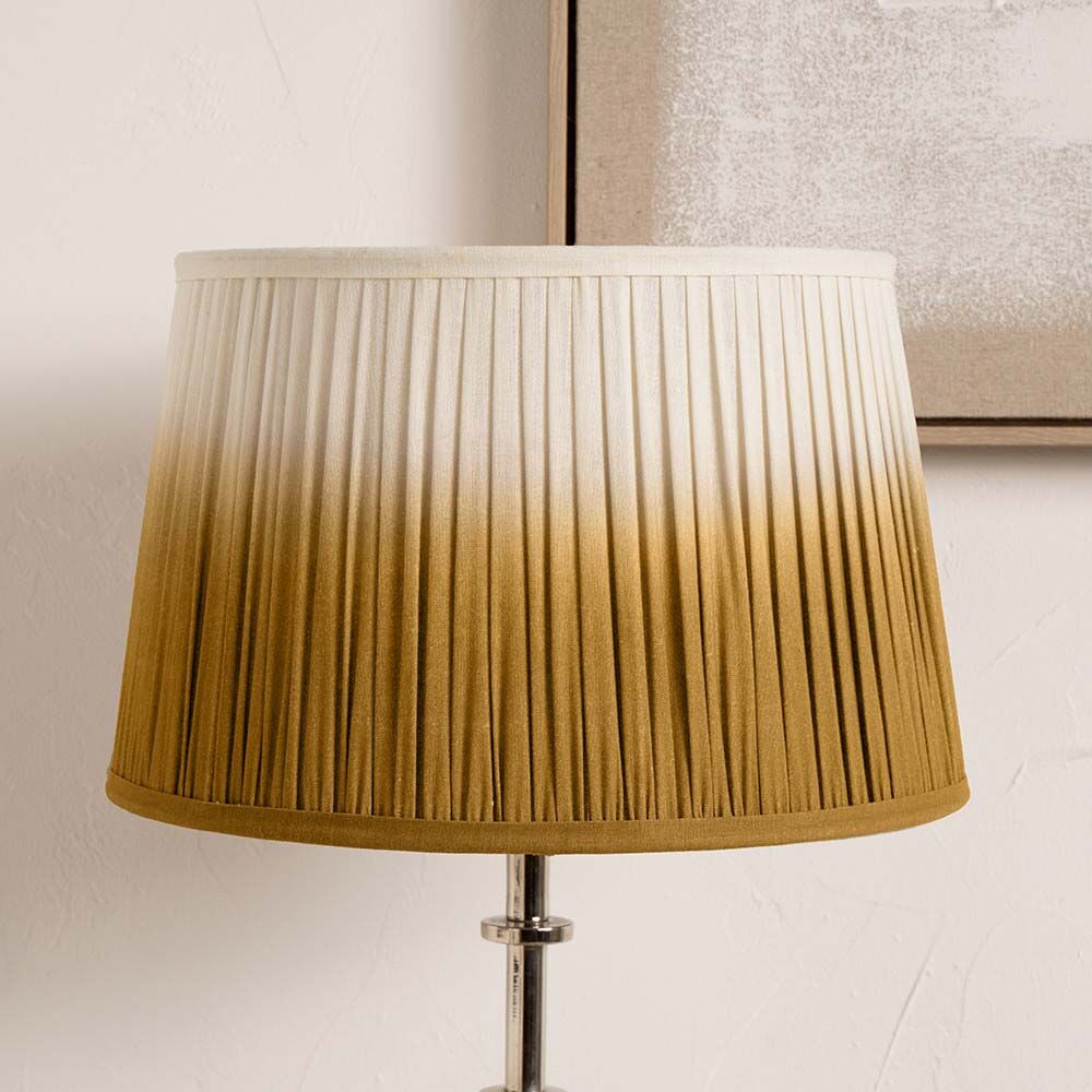 Pacific Scallop 35cm Mustard Ombre Soft Pleated Tapered Shade 36-059-14MU
