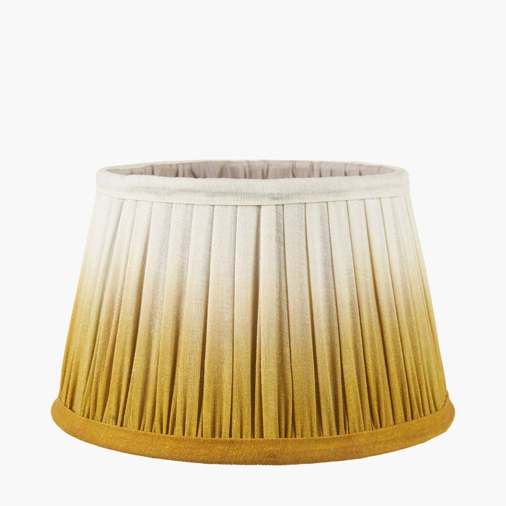 Pacific Scallop 35cm Mustard Ombre Soft Pleated Tapered Shade 36-059-14MU - Image 2