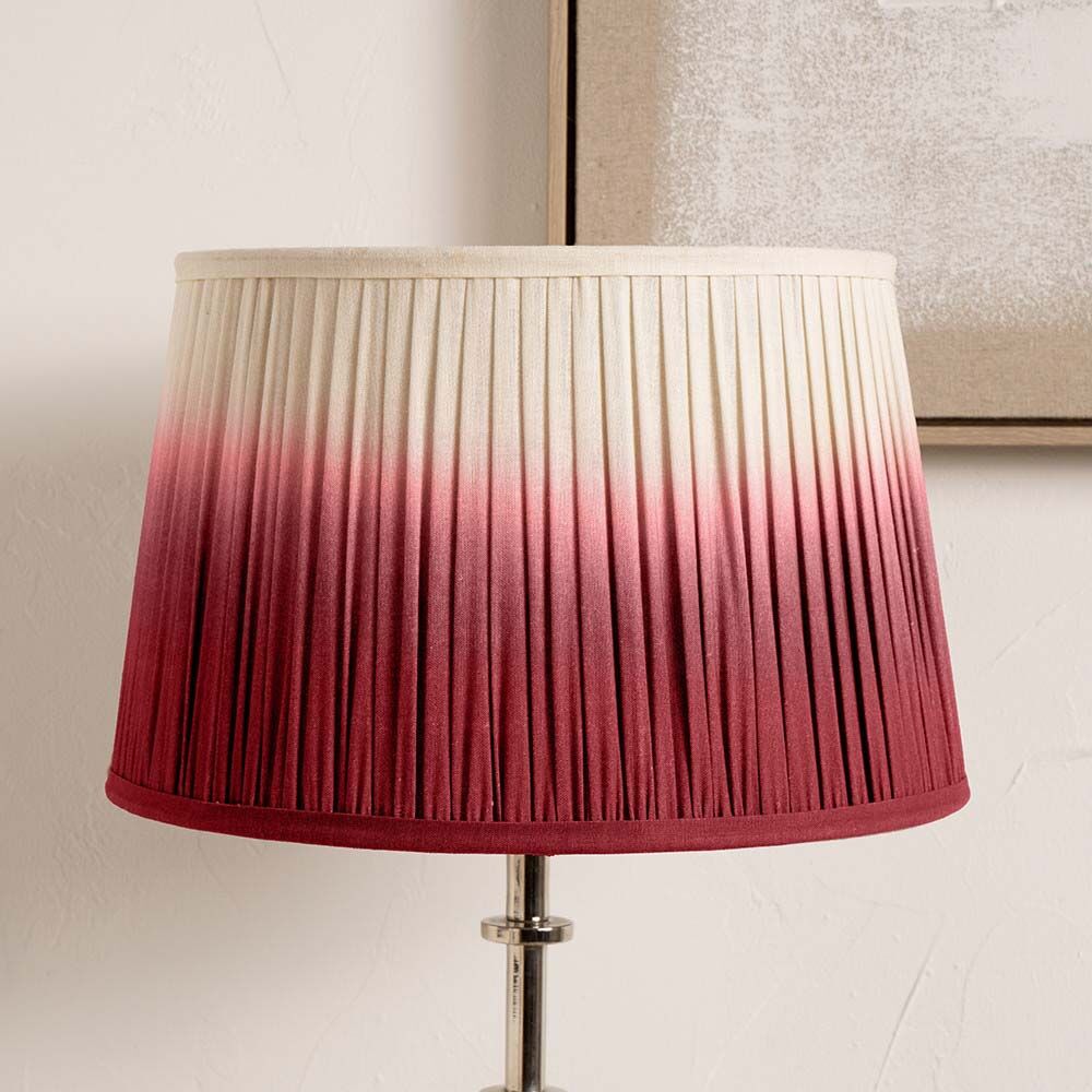 Pacific Scallop 40cm Red Ombre Soft Pleated Tapered Shade 36-059-16RD
