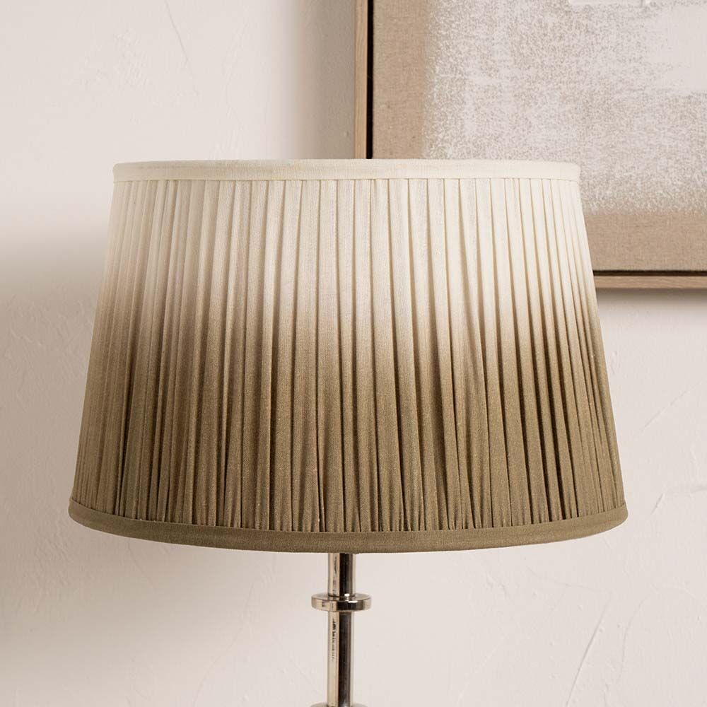 Pacific Scallop 35cm Taupe Ombre Soft Pleated Tapered Shade 36-059-14TA