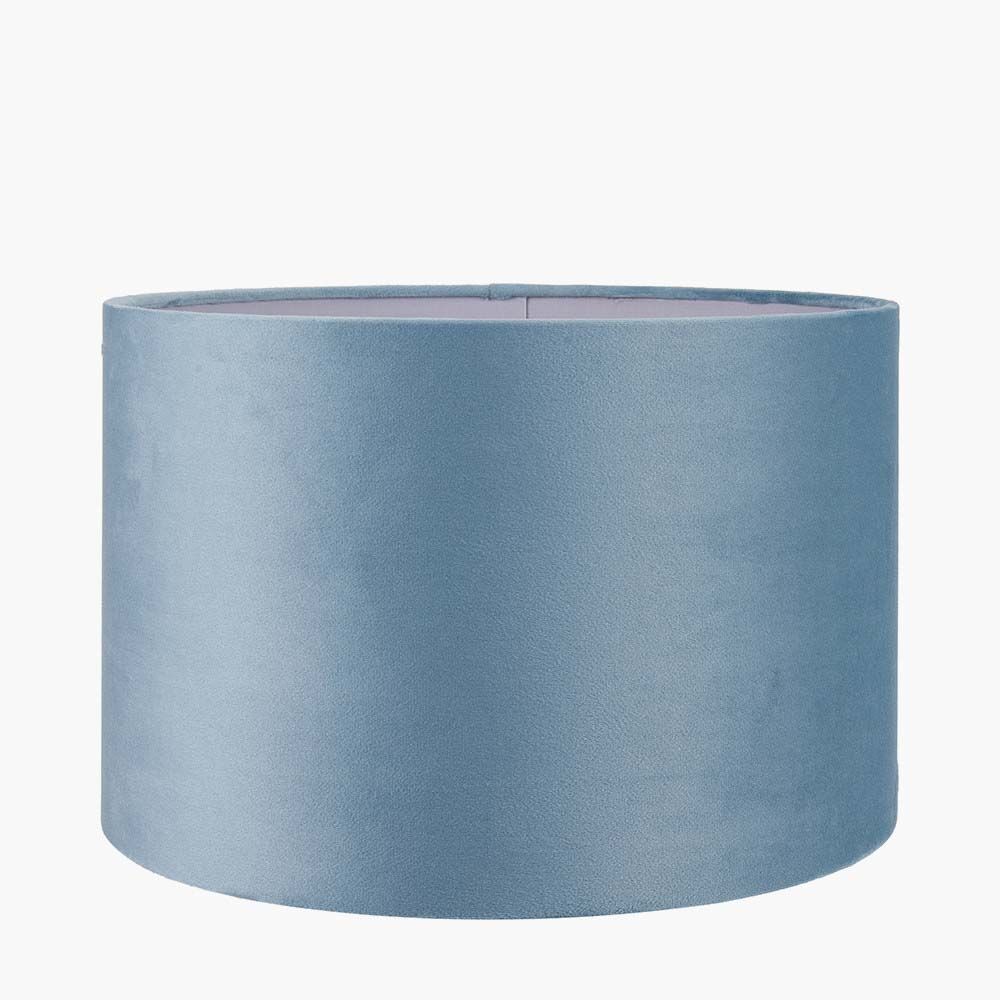Pacific Rene 45cm Duck Egg Velvet Cylinder Shade 36-069-18DE - Image 2