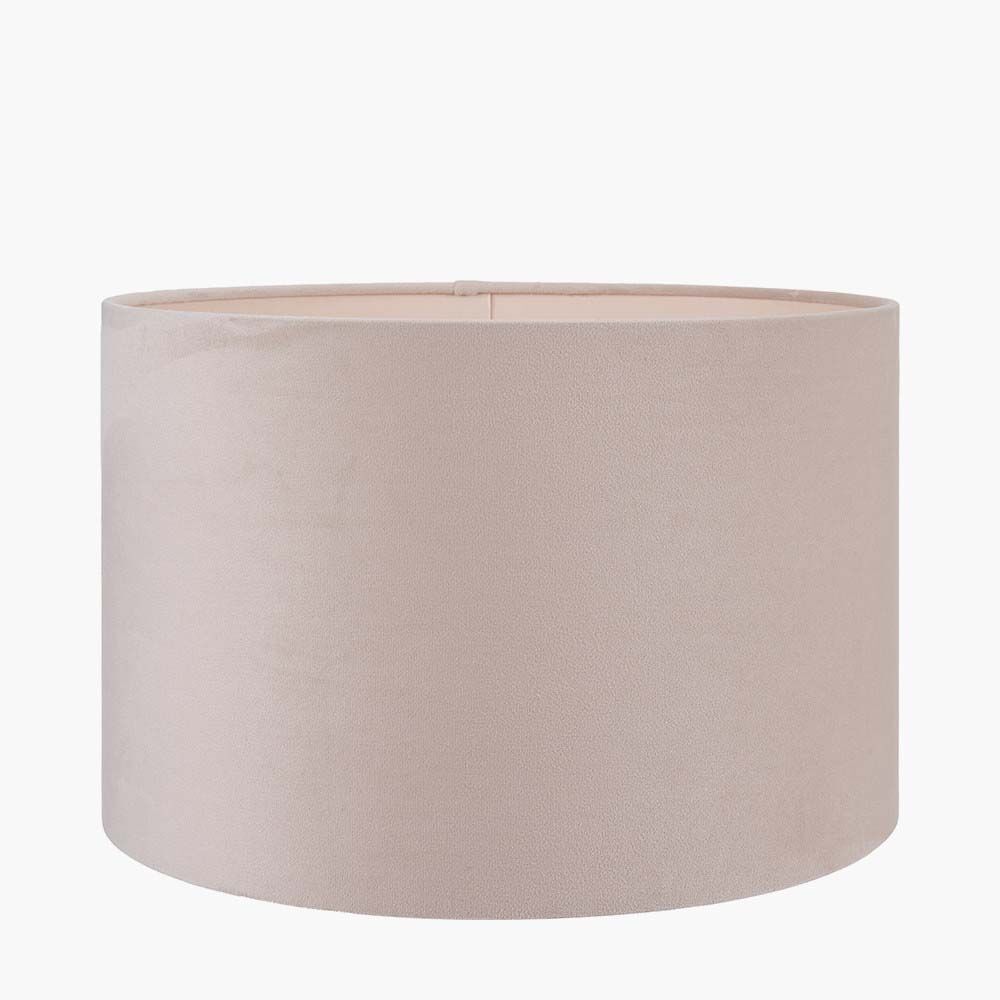 Pacific Rene 30cm Greige Velvet Cylinder Shade 36-069-12GG - Image 2