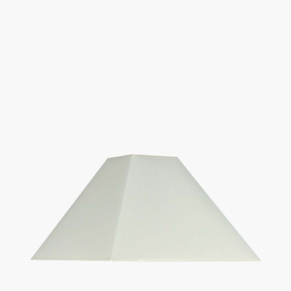 Pacific Pyramid 48cm Cream Cotton Tapered Square Shade 36-238-19CR - Image 2