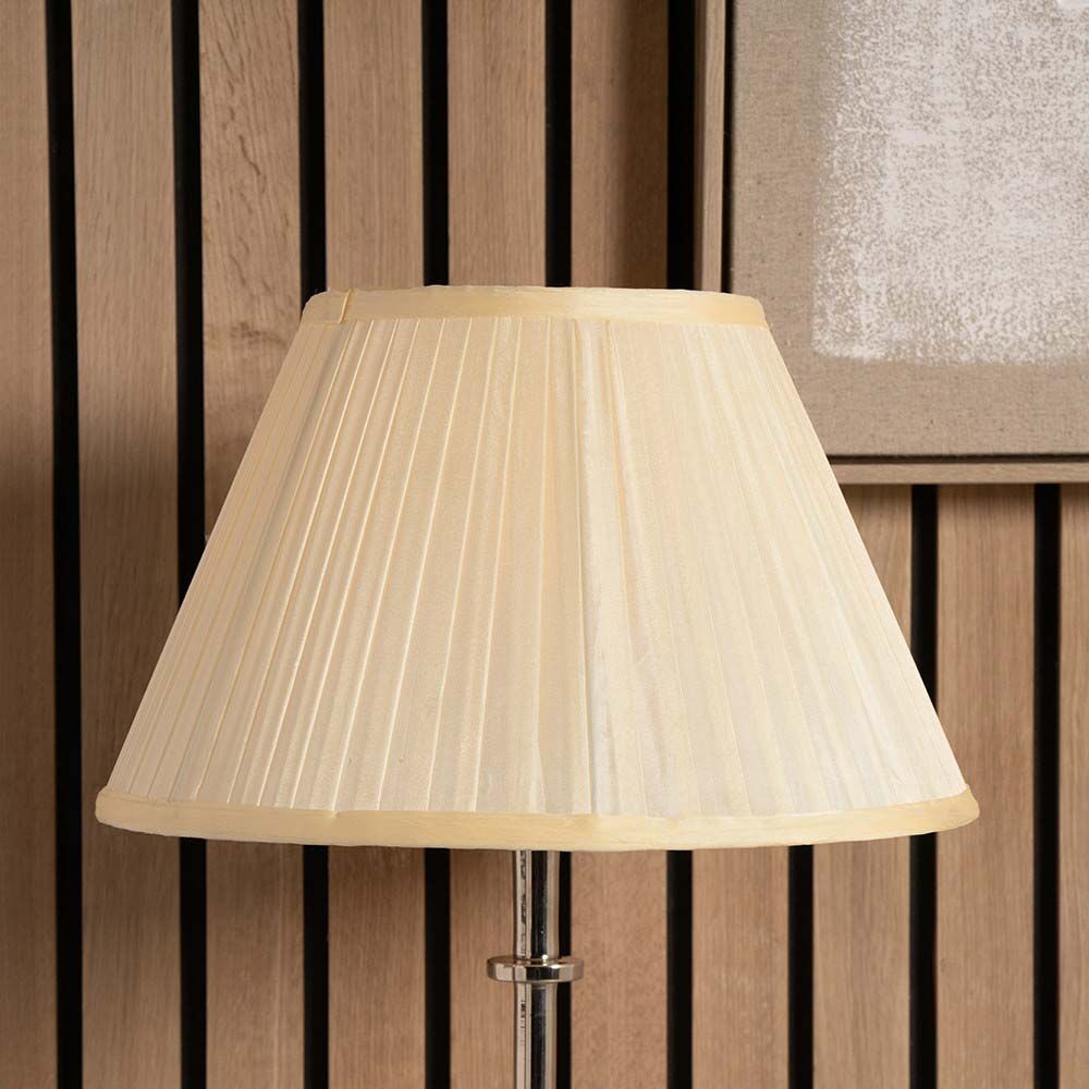 Pacific Bacall 45cm Almond Silk Knife Pleat Empire Shade 36-263-18AL