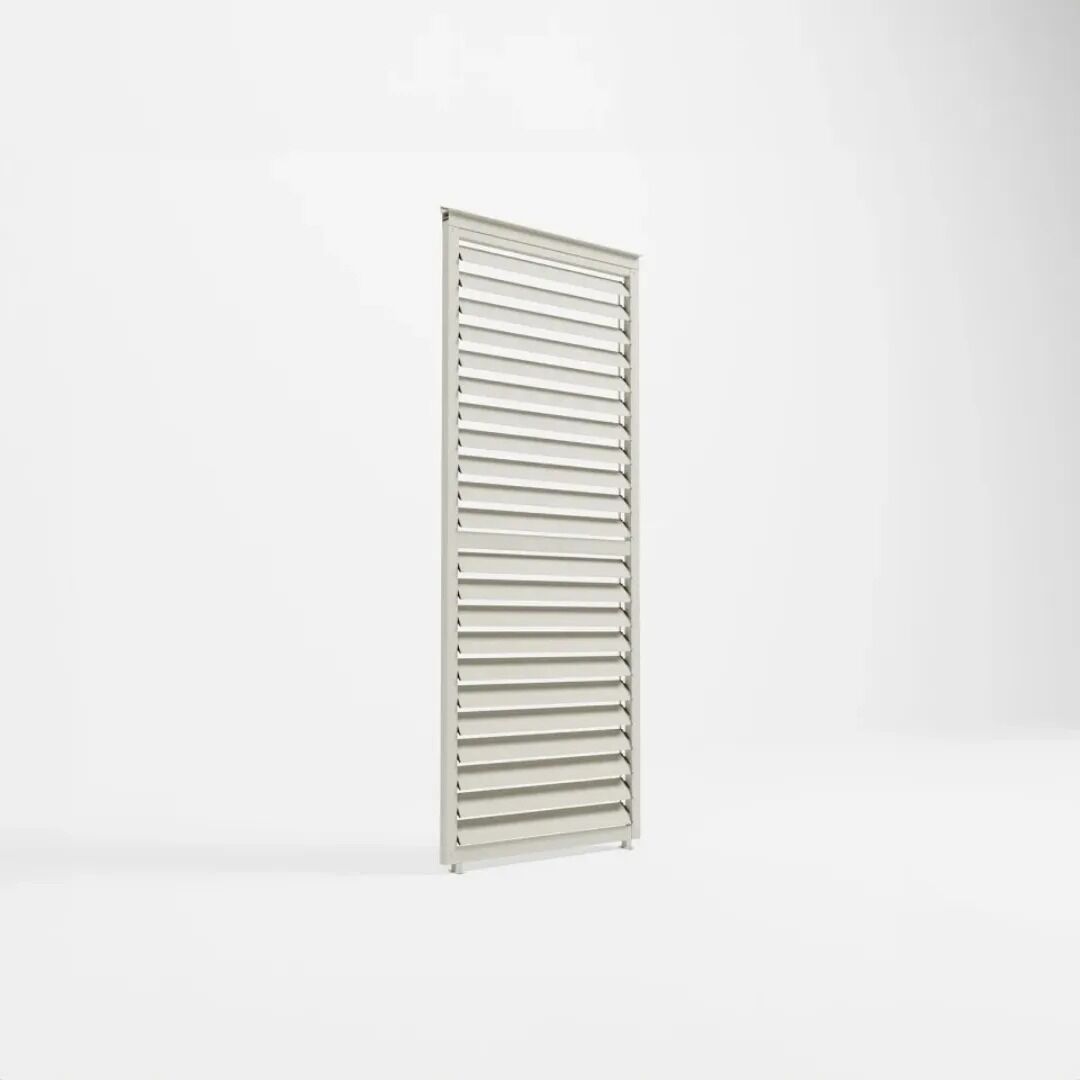 Nova <br> Titan Aluminium 1m Shuttered Louvre Side Panel - Pebble - Image 2
