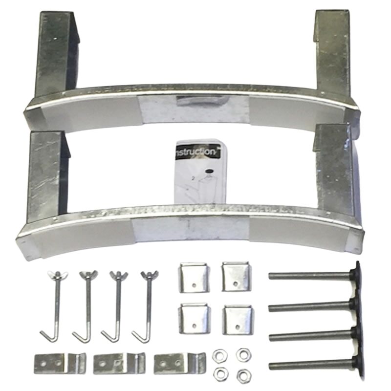 Twyford Steel Bath Leg Set With Wall Clips