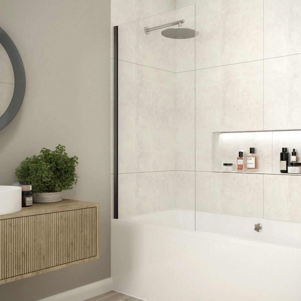 Merlyn Fixed Bath Screen 8mm Glass - Image 2