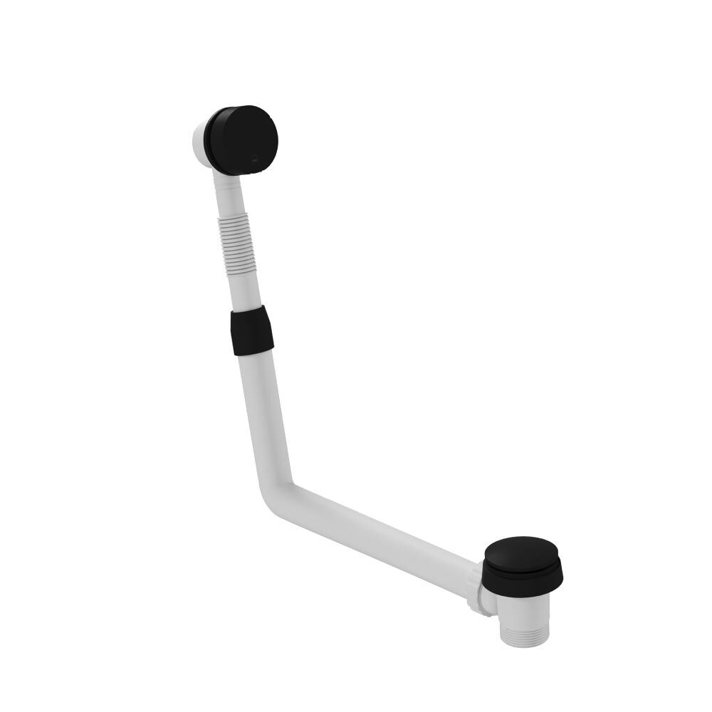 Vado Cameo Bath Clicker Waste & Overflow - Matt Black Finish