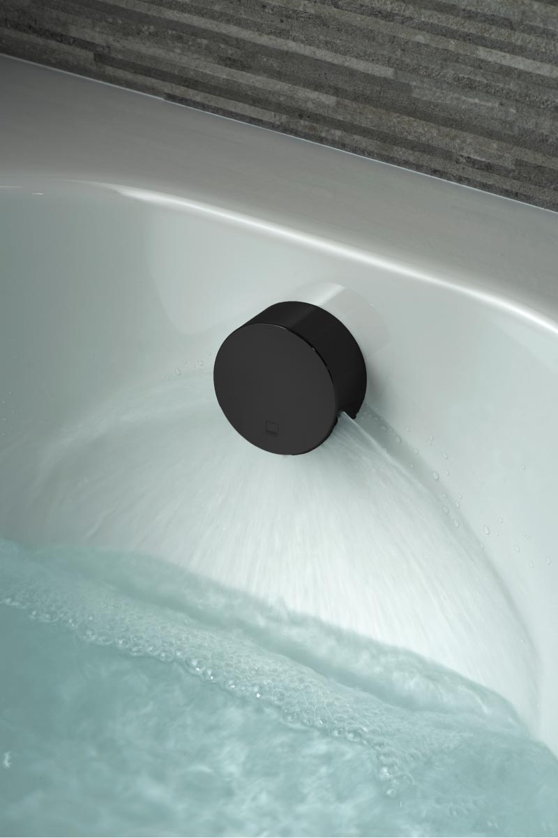 Vado Cameo Bath Clicker Waste & Overflow - Matt Black Finish - Image 2