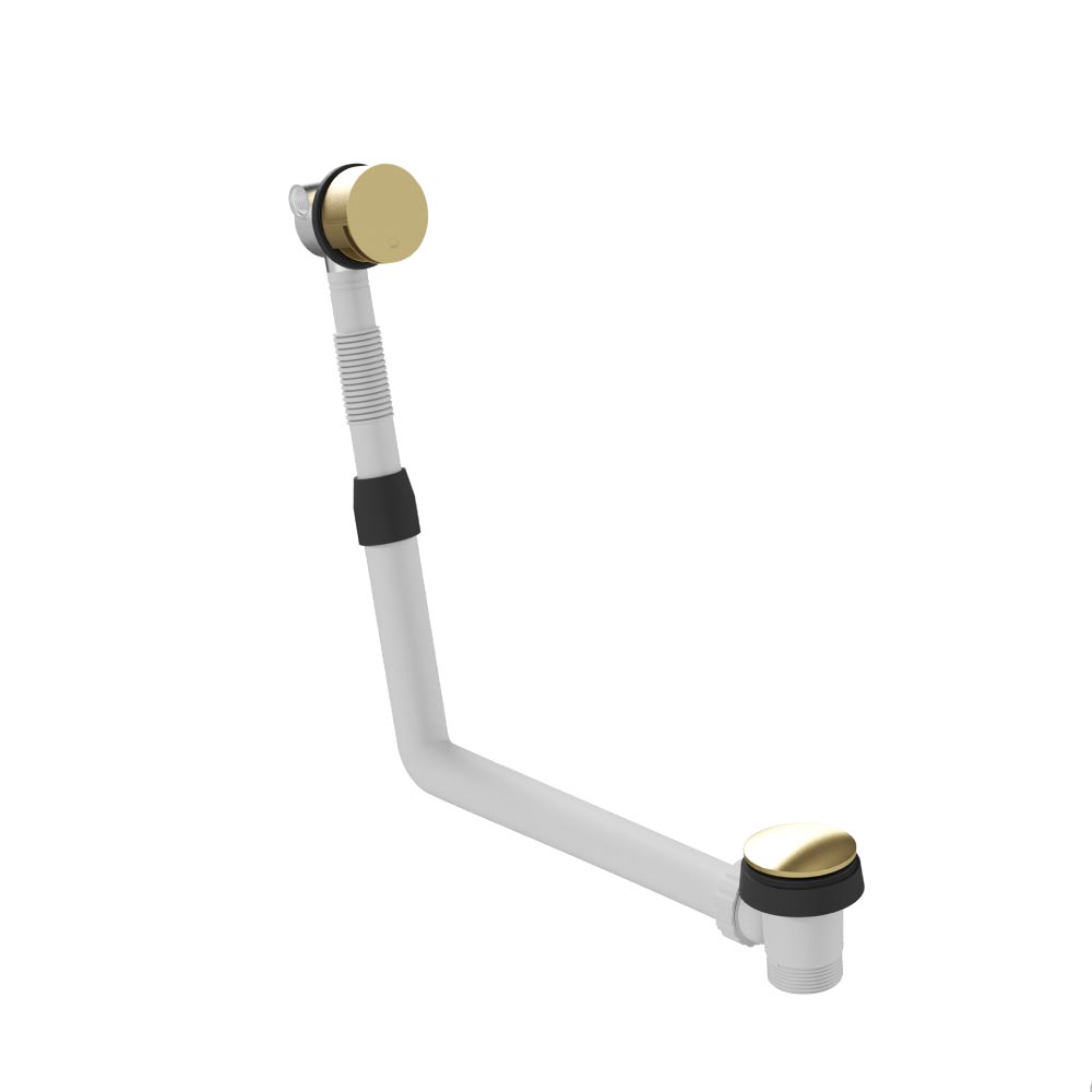 Vado Cameo Bath Filler with Waste & Overflow - Satin Brass Finish