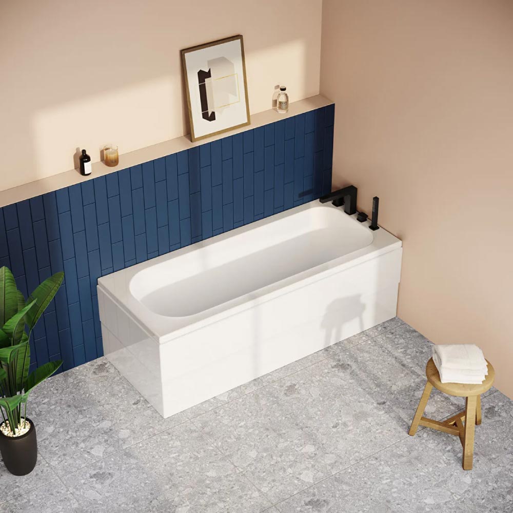VitrA Optima 1700mm Bath with Legs - Image 2