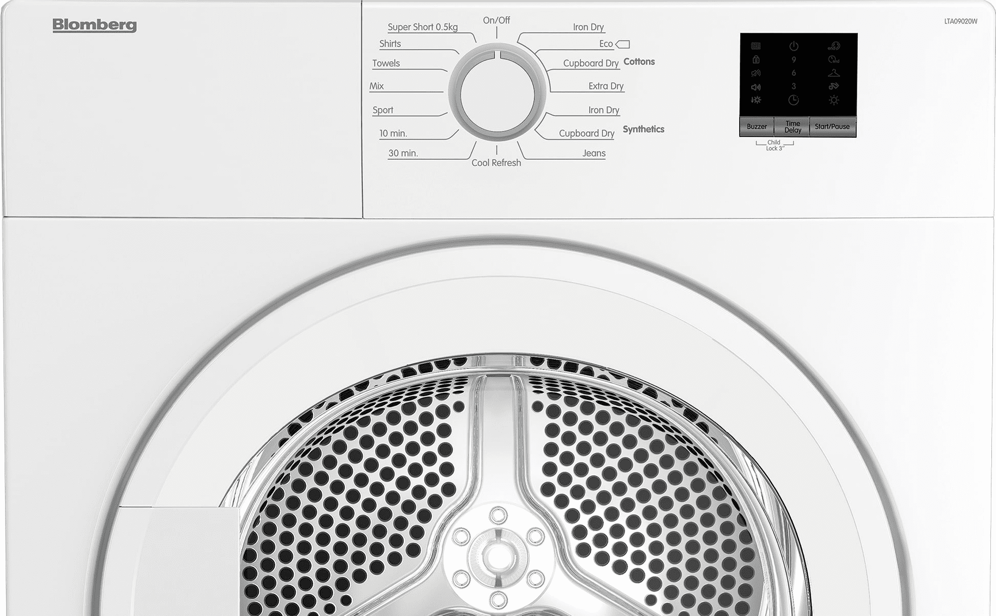 Blomberg LTA09020W 9kg Vented Tumble Dryer - White - Image 2