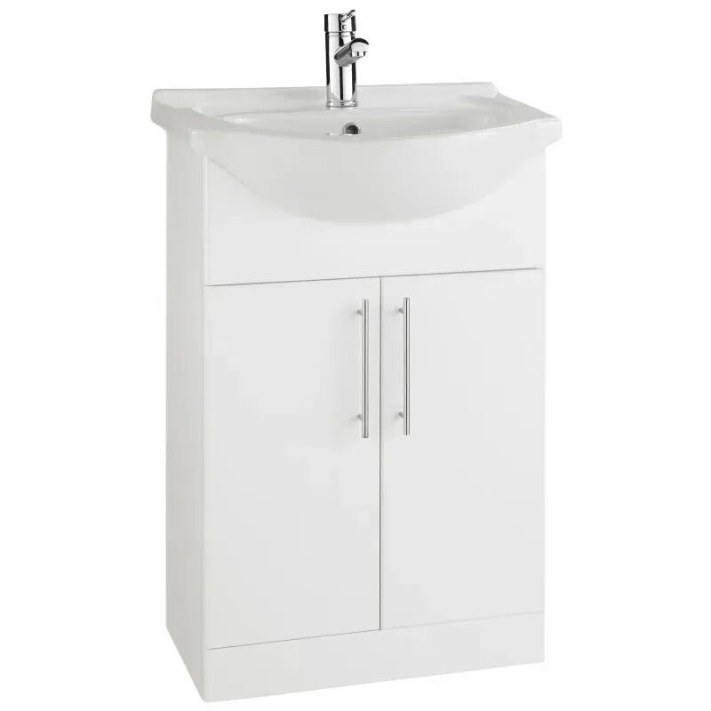 Kartell Encore 55cm Cabinet With Semi-Recessed 1 Tap Hole Basin Set