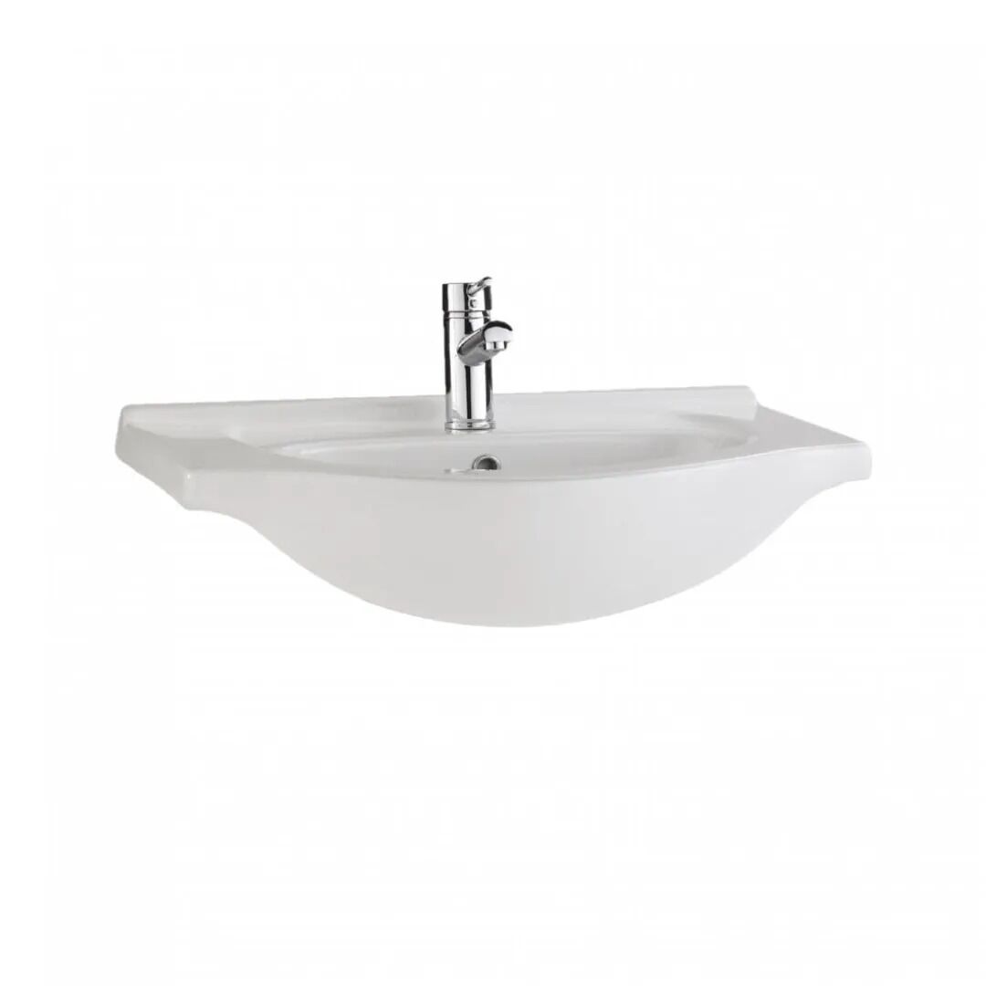 Kartell Semi-Recessed 1 Tap Hole Basin - White