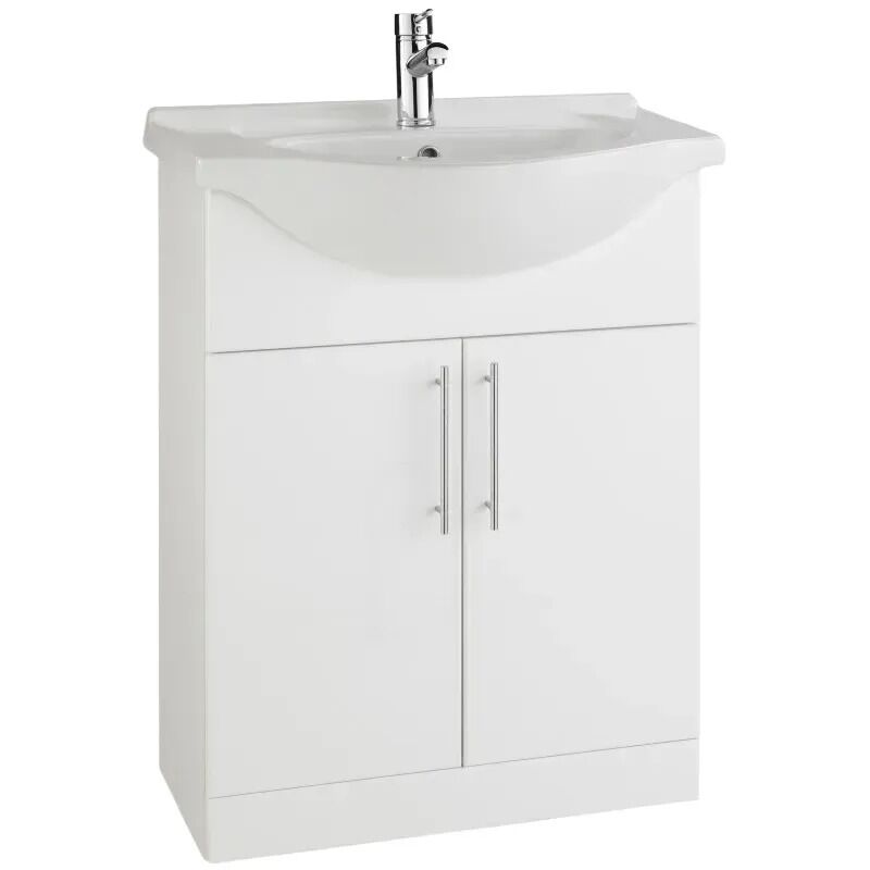 Kartell Encore 65cm Cabinet With Semi-Recessed 1 Tap Hole Basin Set