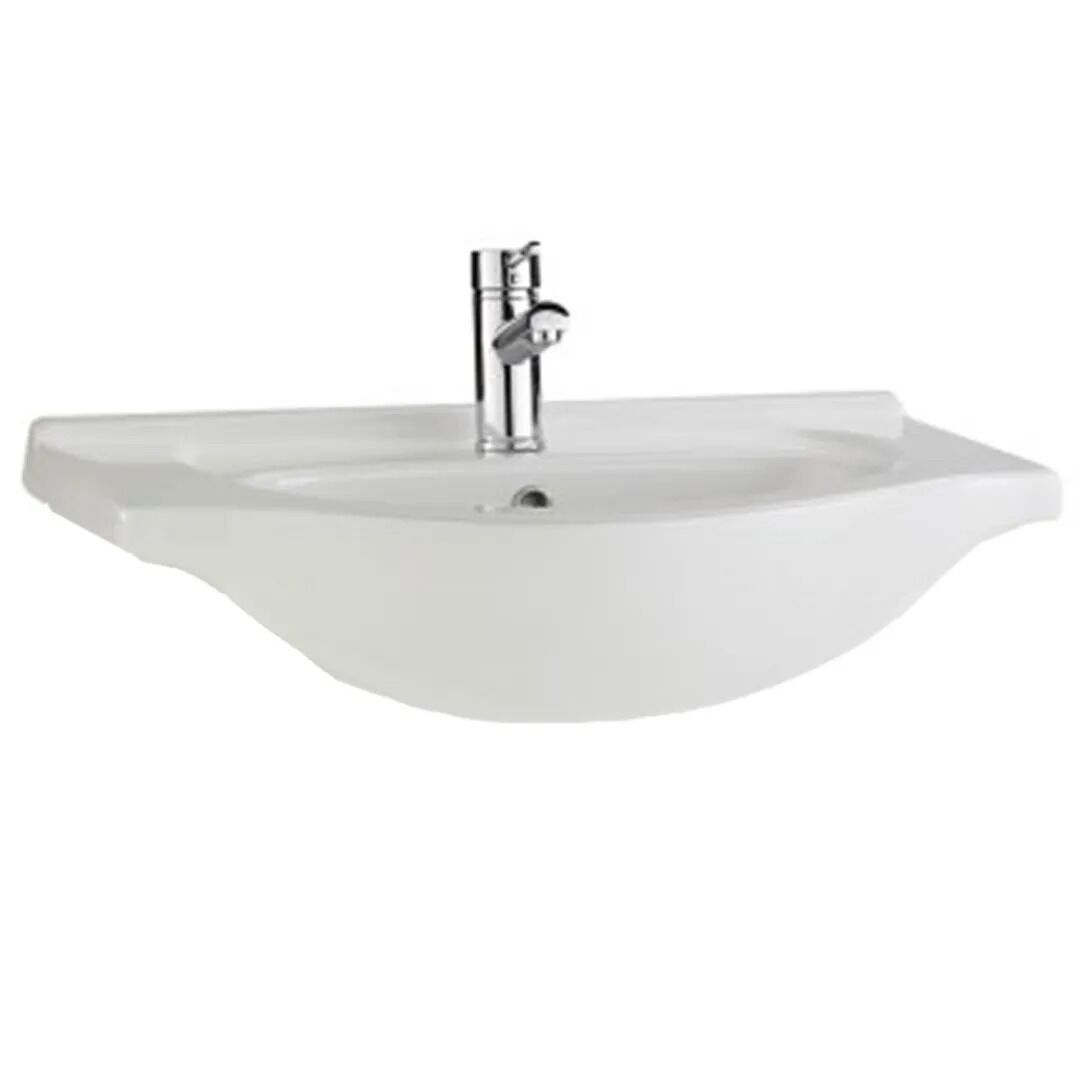 Kartell Semi-Recessed 1 Tap Hole Basin - White