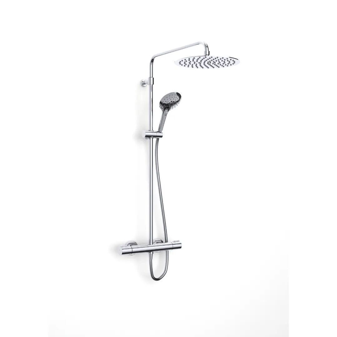 Intatec Optimo-Cool Dual Outlet Thermostatic Bar Shower with Telescopic Riser and Fast Fix Brackets