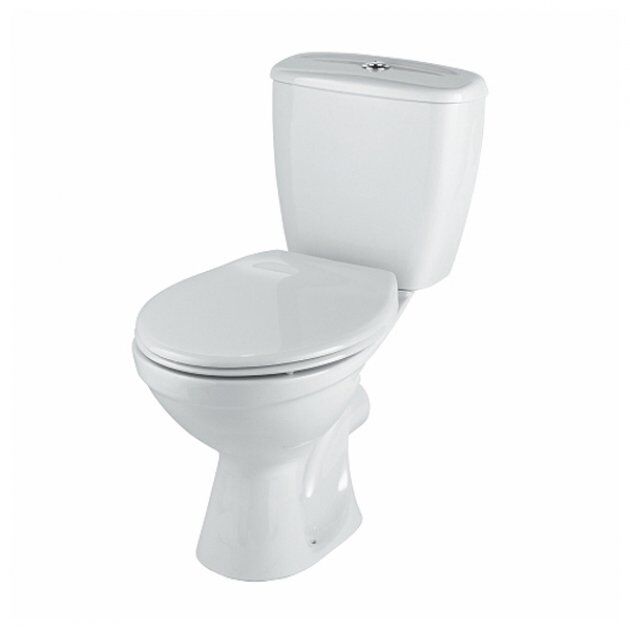 Twyford Option Close Coupled Toilet Set With 6ltr Button Flush Cistern & Seat