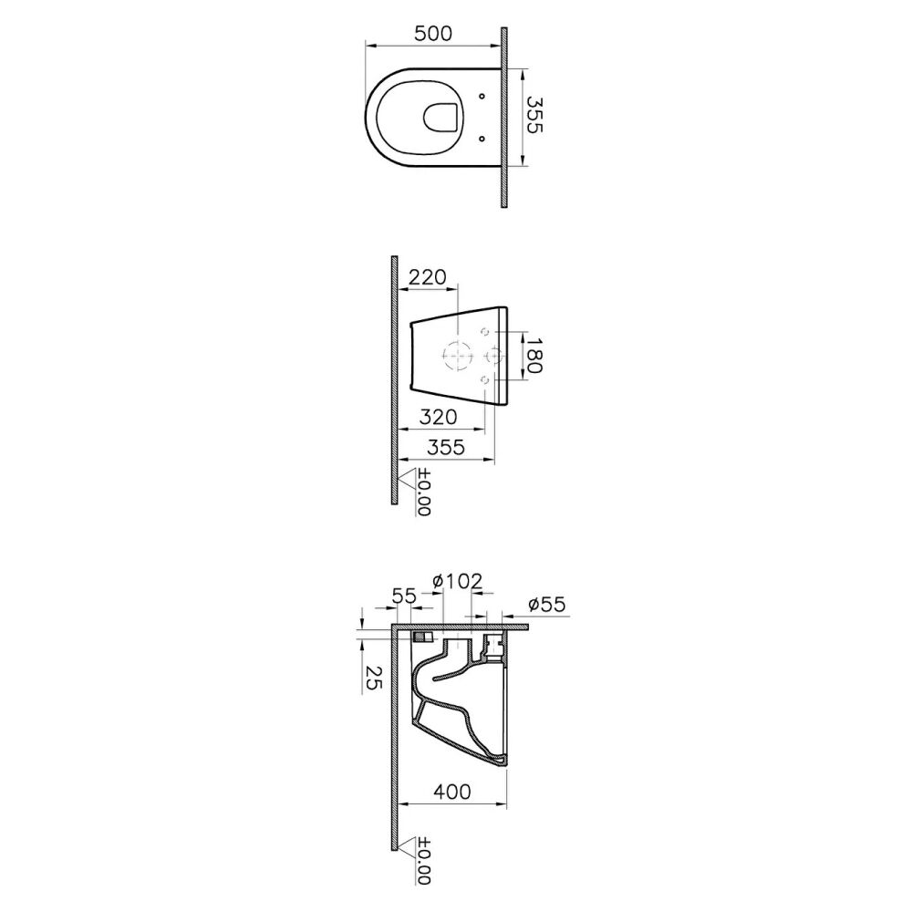 VitrA Integra Wall Hung Short Projection Soft Close Complete Toilet - Image 3