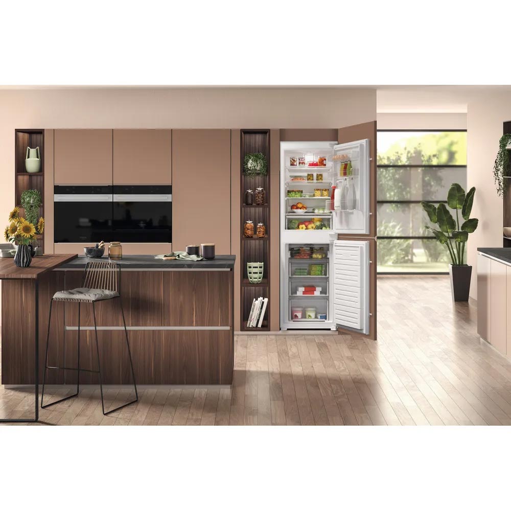Hotpoint HBC185050F2 50/50 Integrated Frost Free Fridge Freezer with Sliding Door Fixing Kit - Image 2