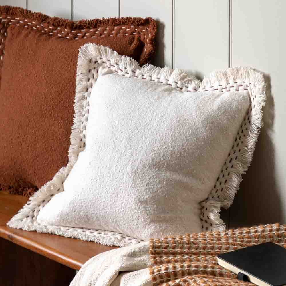Harmony Cushion Ivory - Poly Filled - Image 2