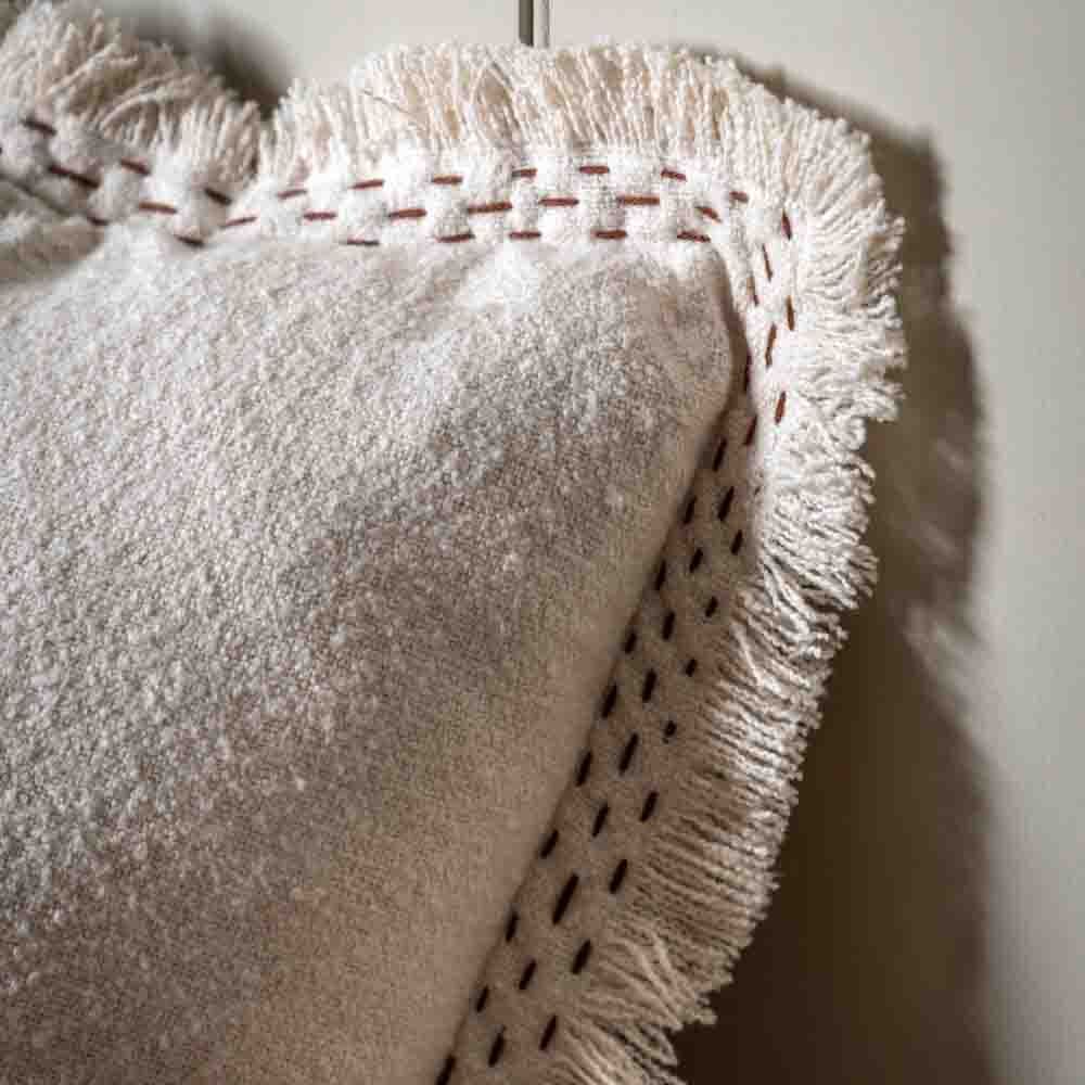 Harmony Cushion Ivory - Poly Filled - Image 3