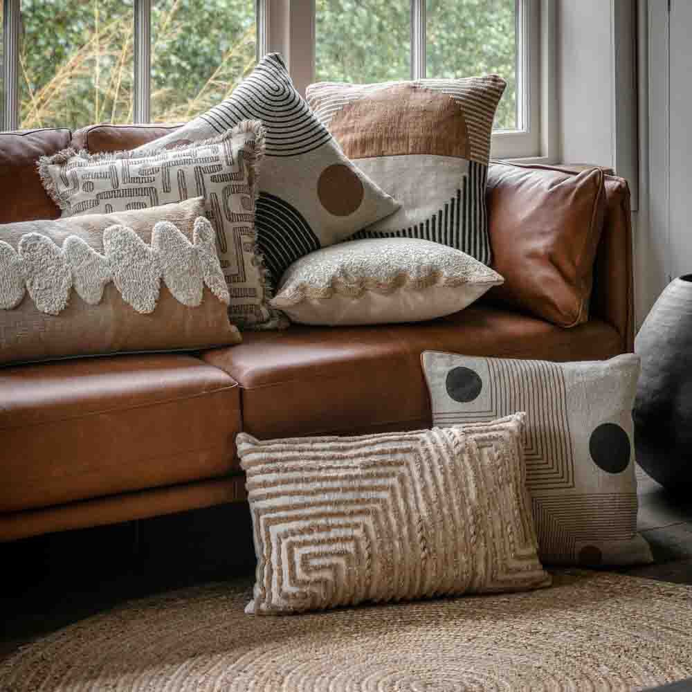 Tabor Cushion Natural - Feather Filled - Image 2