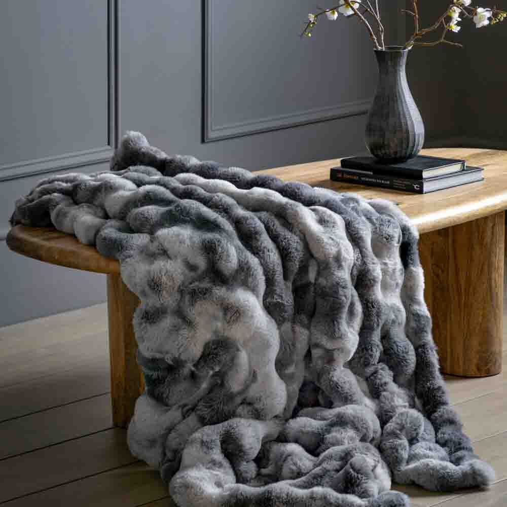 Marshmallow Rabbit Faux Fur Throw - Image 2