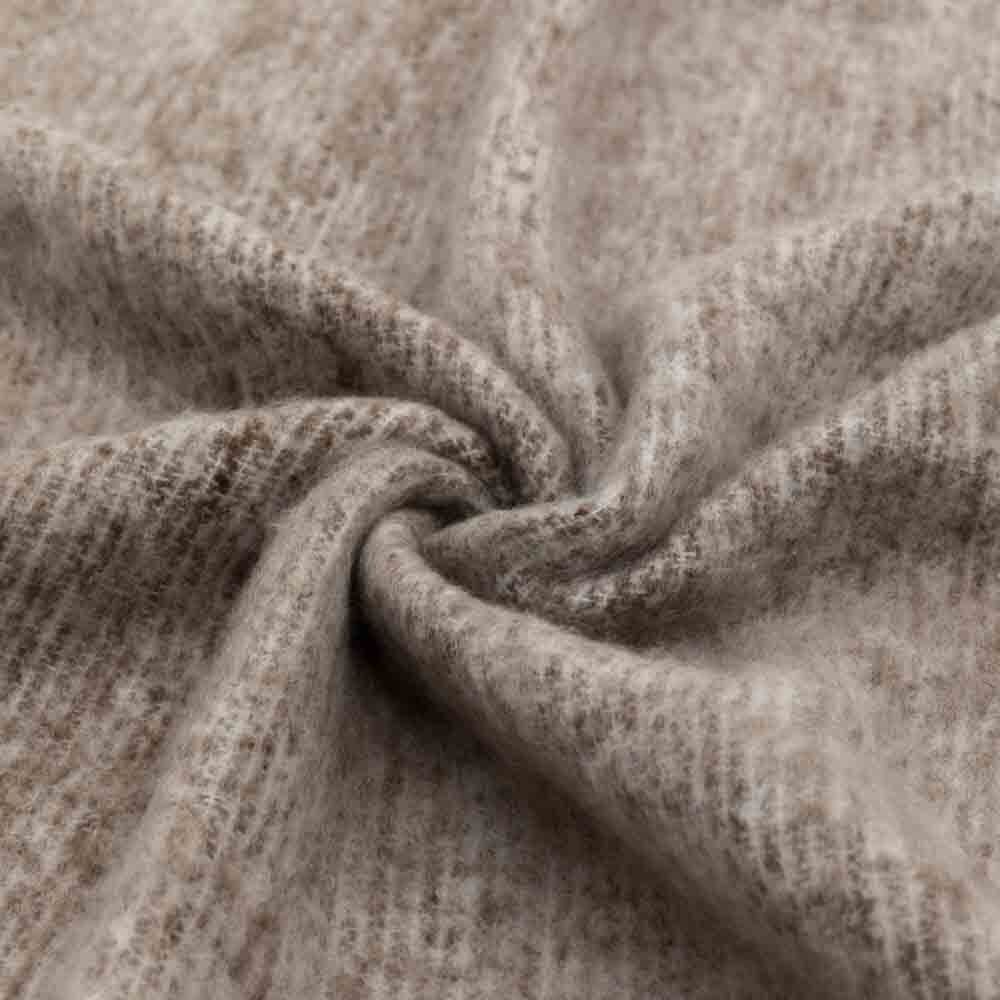 Mohair Fringe Throw Brown & Natural - Image 5