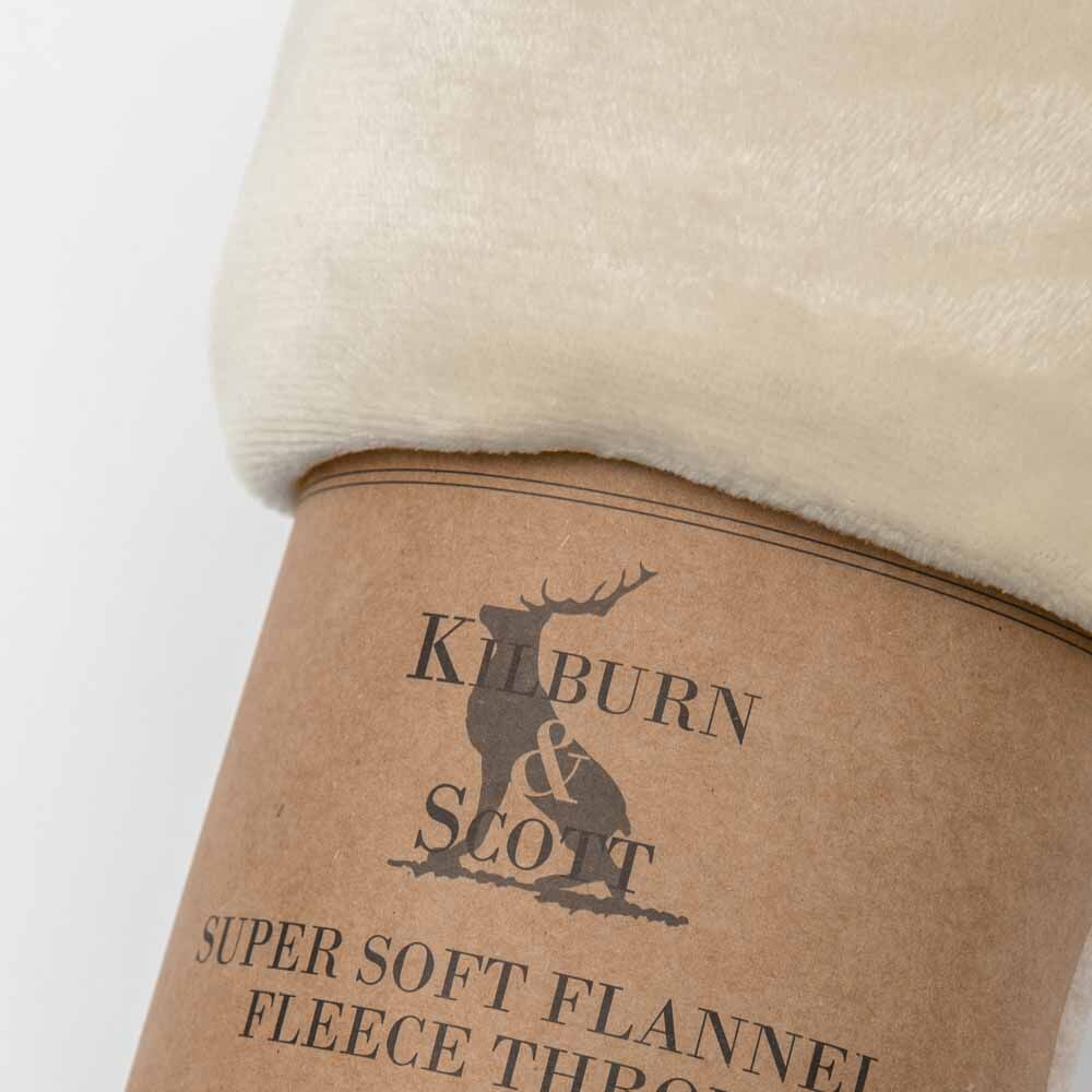 Rolled Flannel Fleece Oatmeal - Image 2