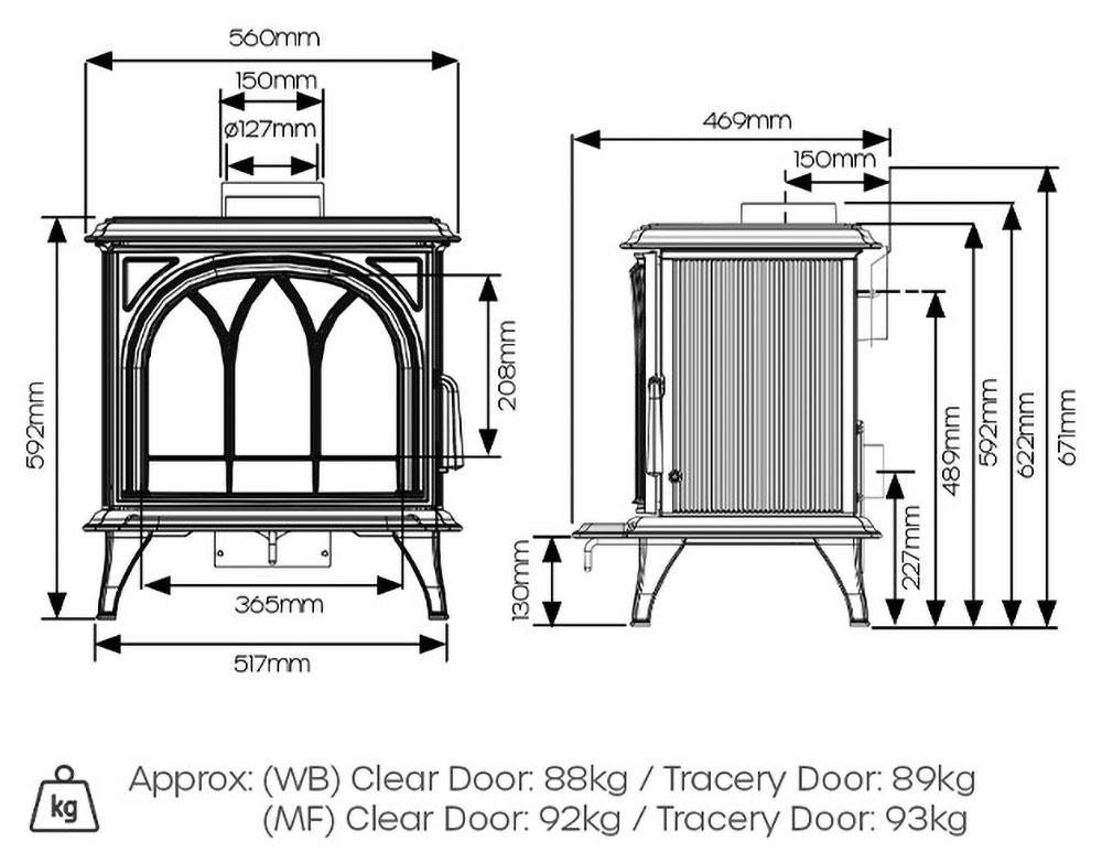 Stovax Huntingdon 30 Woodburning Stove - Image 4