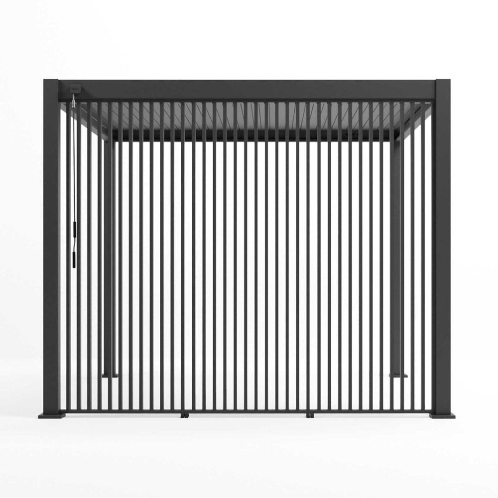 Nova <br> 1m Vertical Louvre Side Wall Panel - Grey - Image 4