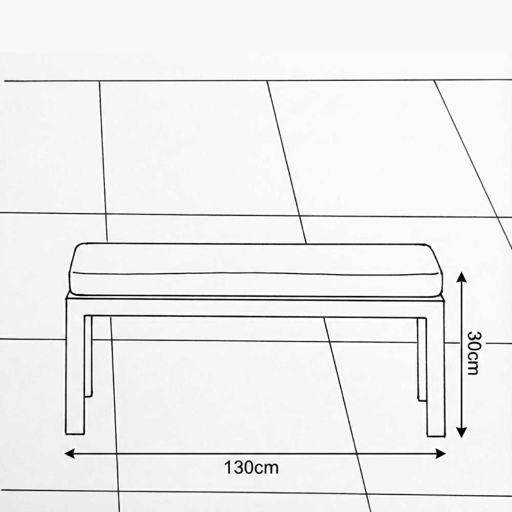 Nova <br> Phoenix Double Bench Stool - Grey - Image 2