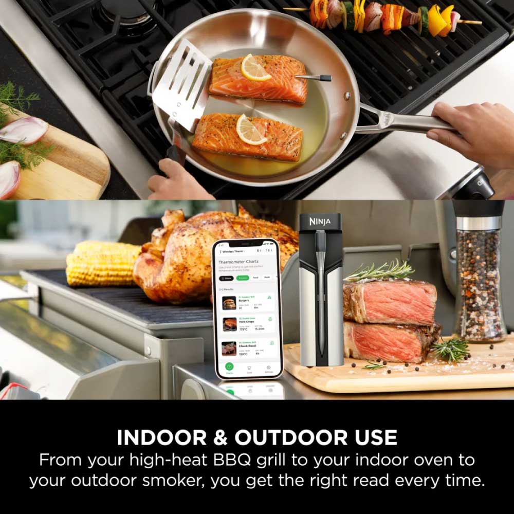 Ninja WP100EU ProChef Wireless Cooking Thermometer - Black/Silver - Image 3