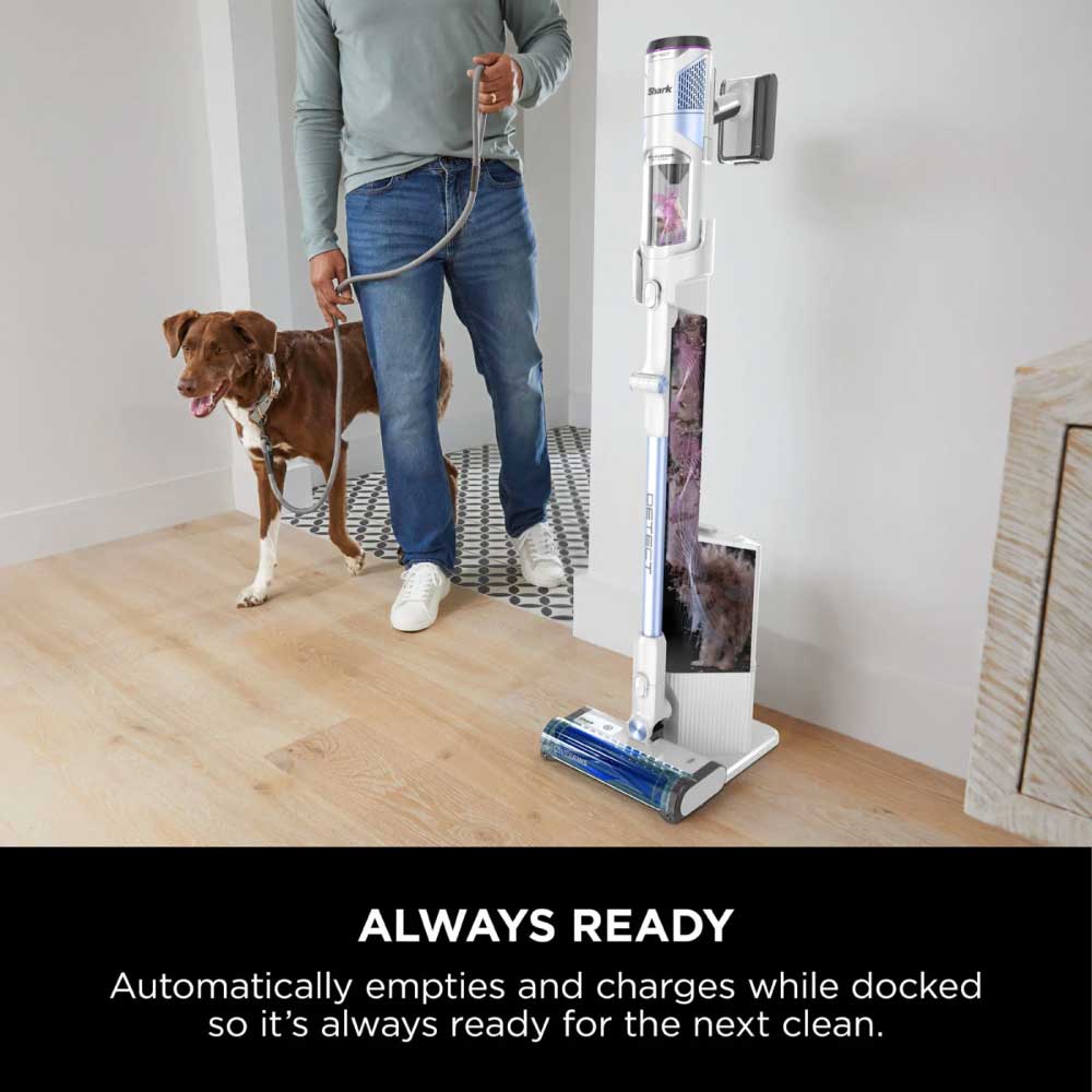 Shark IW4621UKT Detect Clean & Empty Cordless Pet Vacuum Cleaner - 60 Minutes Run Time - White - Image 4