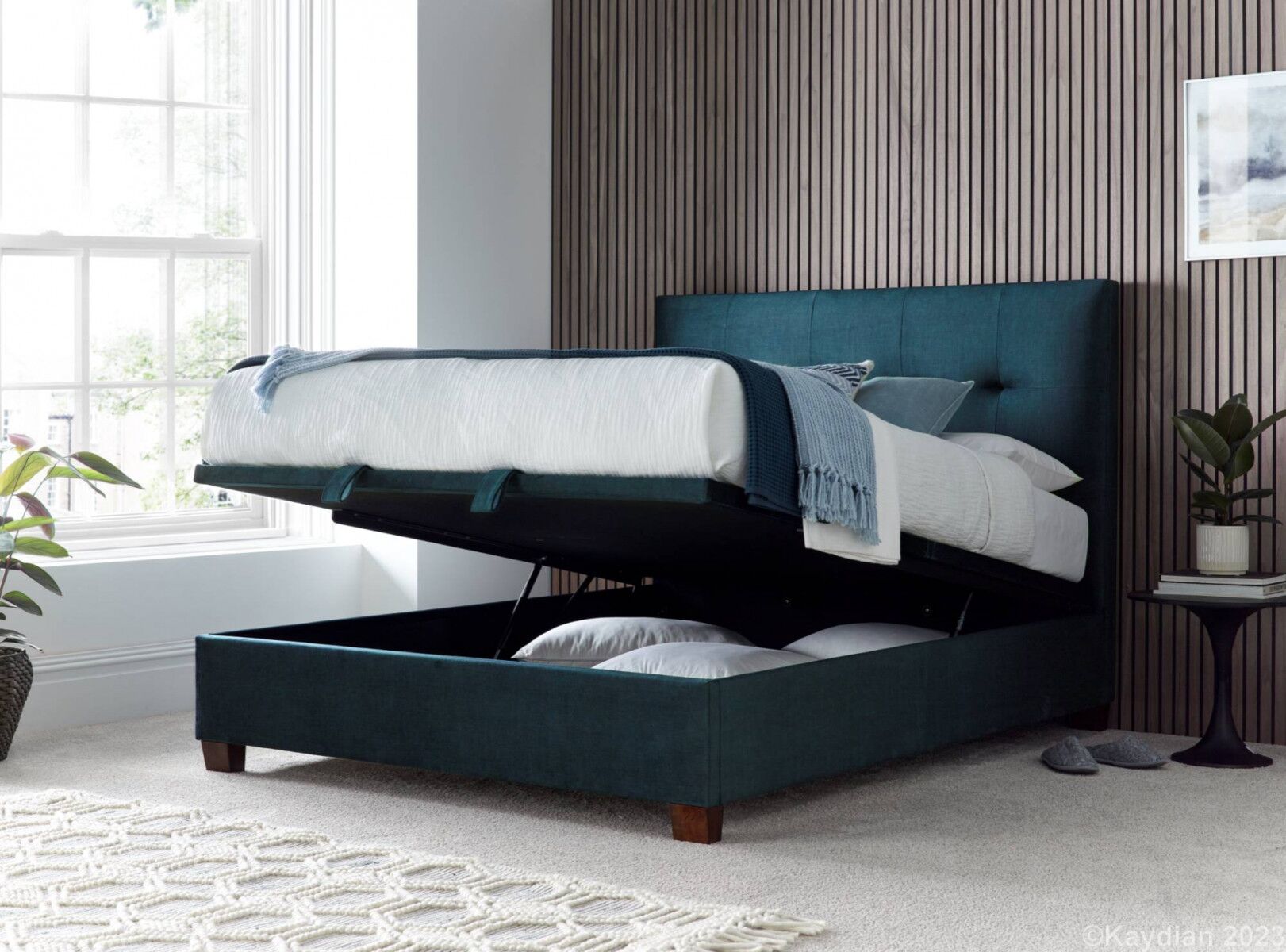Waterford Ottoman in Vogue Blue - King Size 5'0 - Image 2