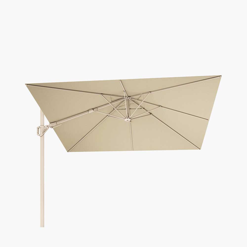Pacific <br> Challenger T2 Cantilever Parasol 3m Square Sandstone / Champagne - Image 4