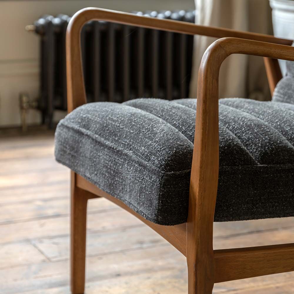 Busan Armchair Charcoal Boucle - Image 2