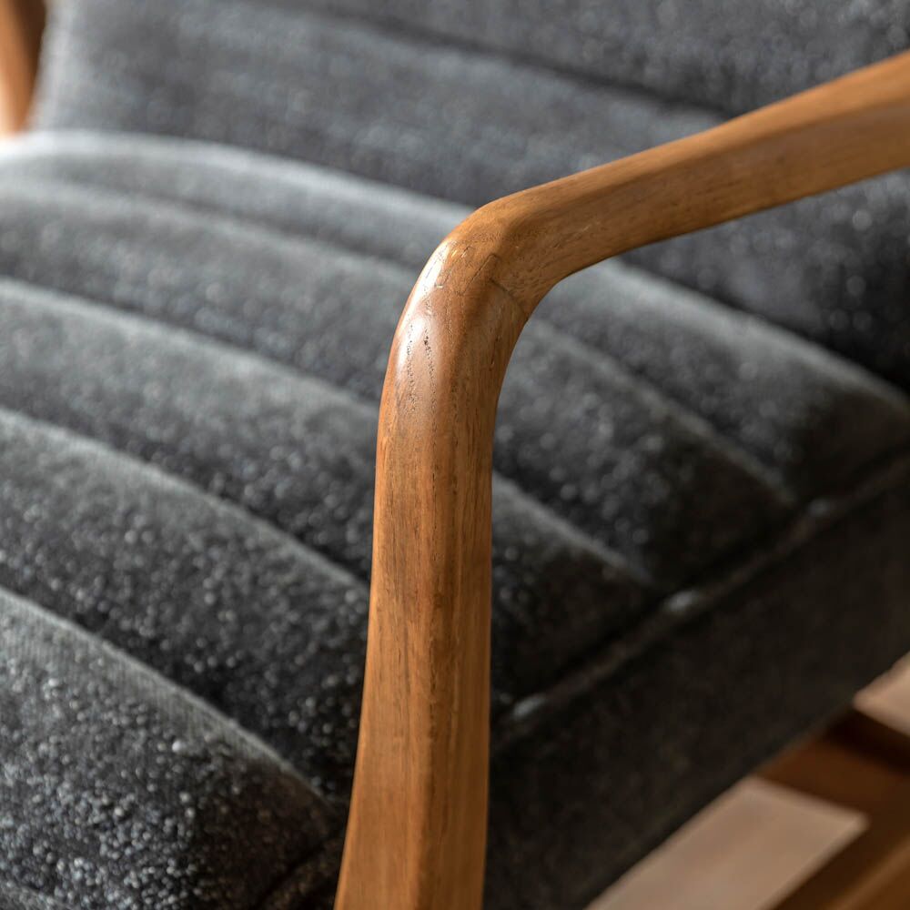Busan Armchair Charcoal Boucle - Image 3