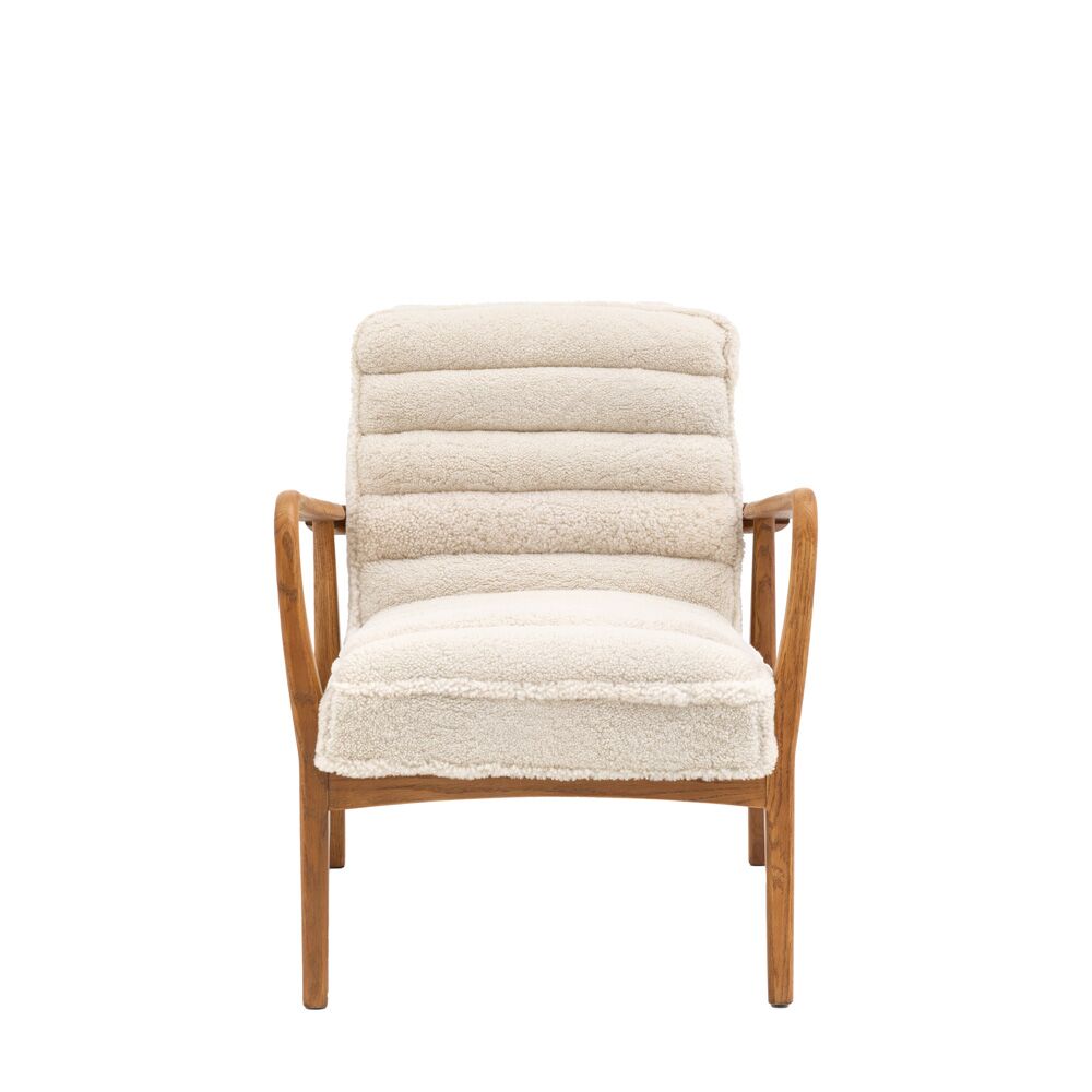 Busan Armchair Cream Sheepskin - Image 4