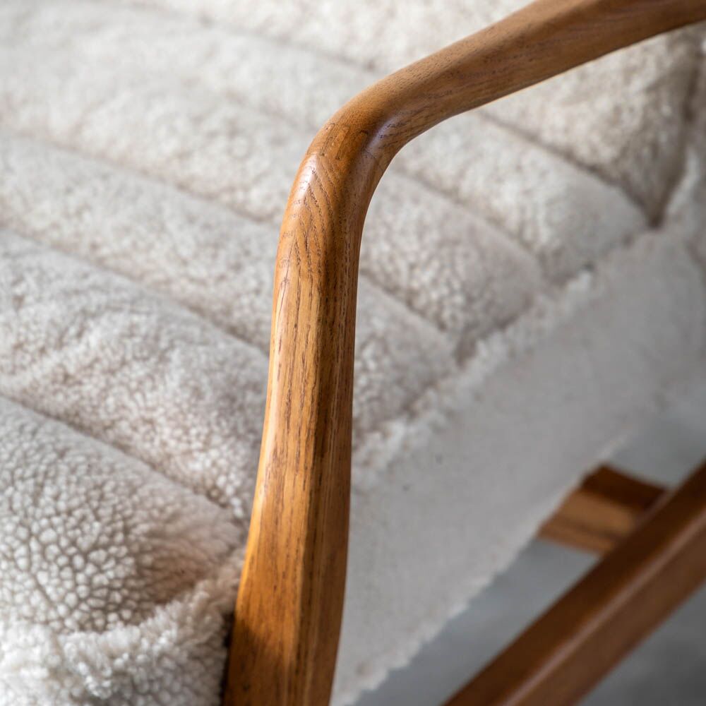 Busan Armchair Cream Sheepskin - Image 2