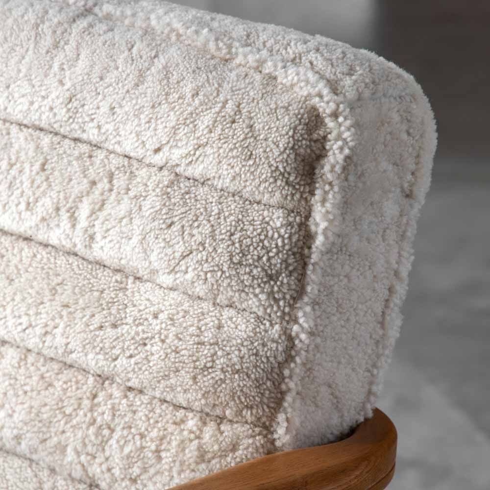 Busan Armchair Cream Sheepskin - Image 3