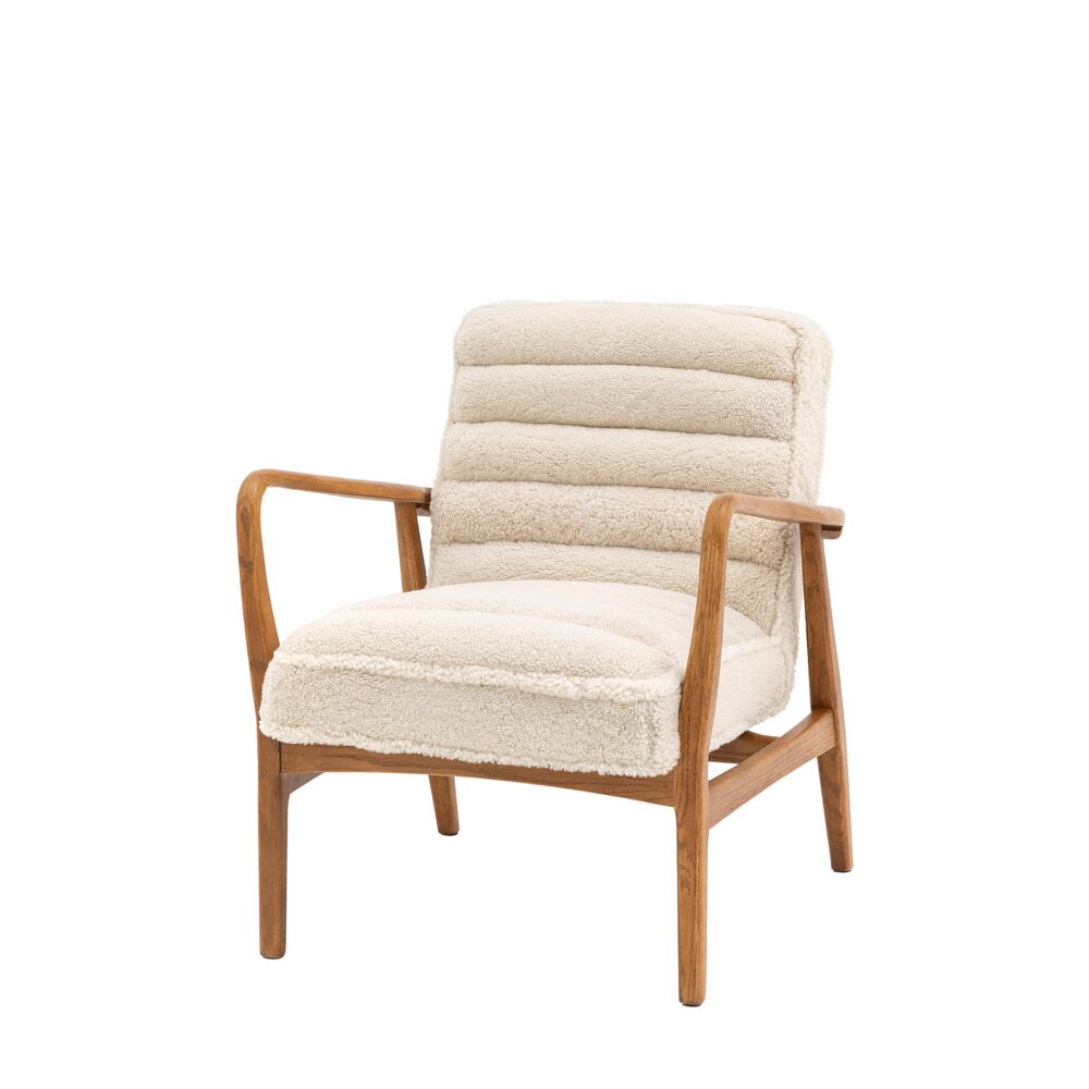 Busan Armchair Cream Sheepskin - Image 5