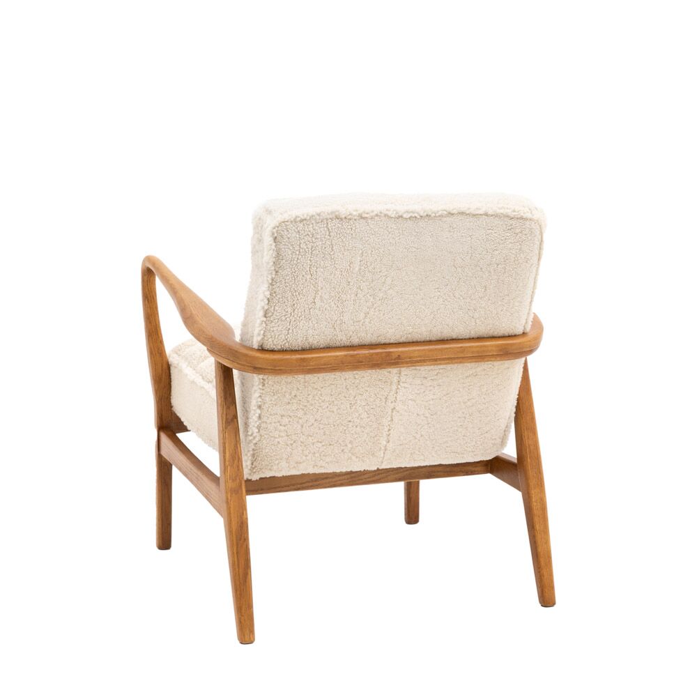 Busan Armchair Cream Sheepskin - Image 7