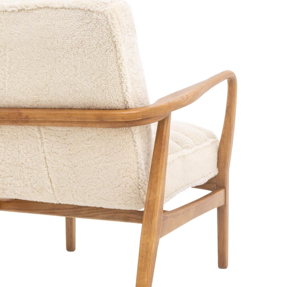 Busan Armchair Cream Sheepskin - Image 8