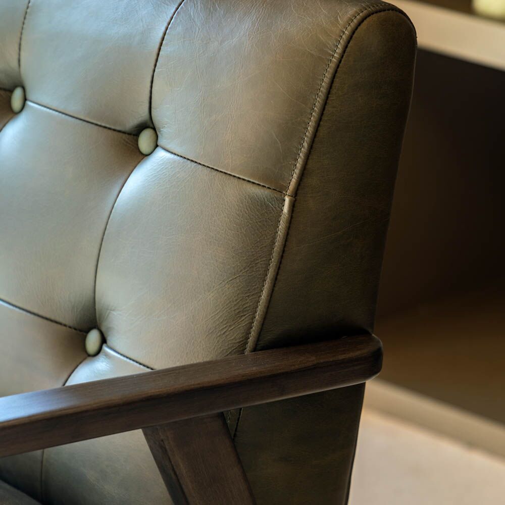 Whitehall Armchair Heritage Green Leather - Image 2