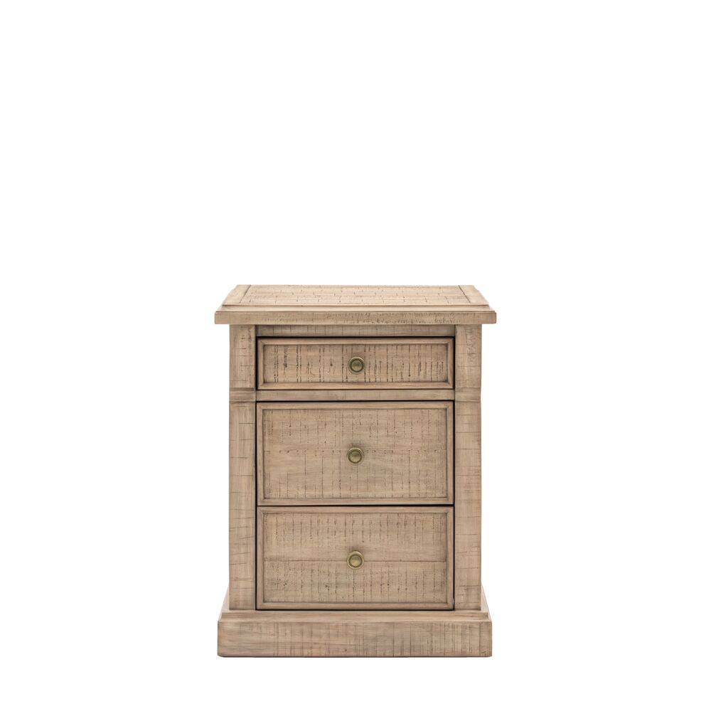 Alberta 3 Drawer Bedside - Image 4