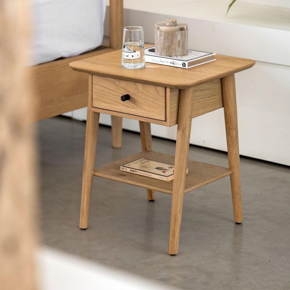 Bremen 1 Drawer Bedside Natural