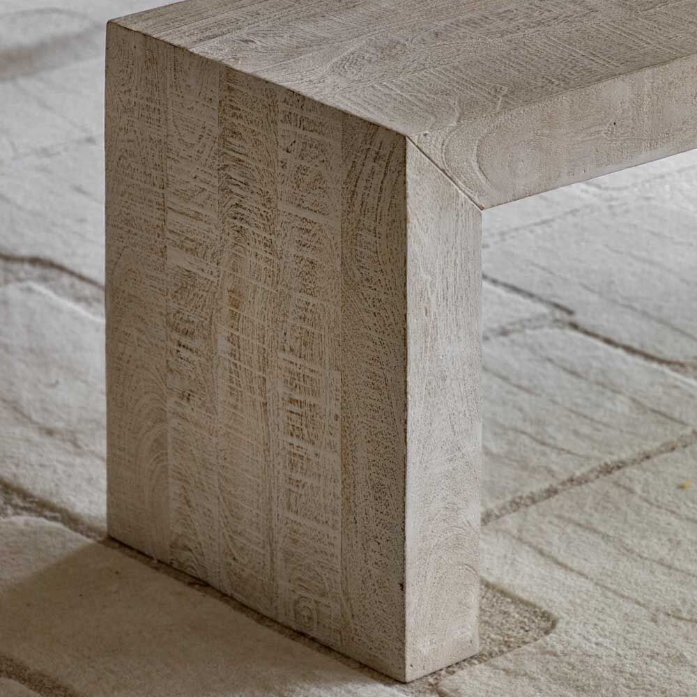 Helsinki Dining Bench Whitewash - Image 2